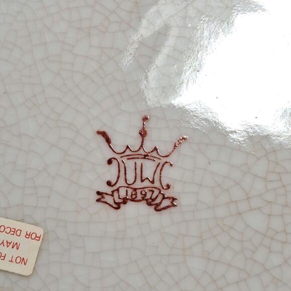 Vtg United Wilson 1897 Hand Painted Decorative 10 Inch Plate Pierced Rim Fruit - Picture 8 of 10